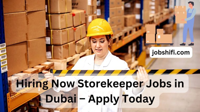 Storekeeper job in Dubai - Apply now for inventory management position at Jobshifi.com