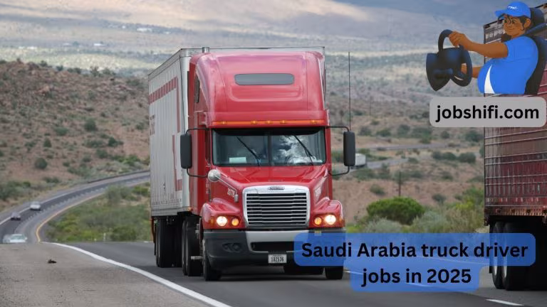 Professional truck driver in Saudi Arabia driving a heavy-duty truck on a highway