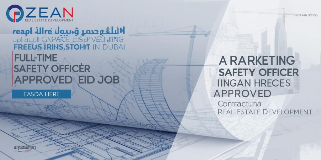 Safety Officer with Trakhees approval conducting site safety inspection on Dubai construction project