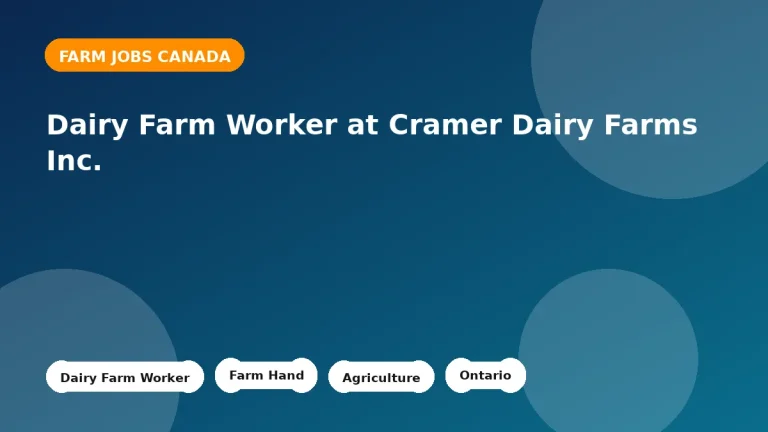 Feature image for the Dairy Farm Worker at Cramer Dairy Farms Inc. job listing in Slate River