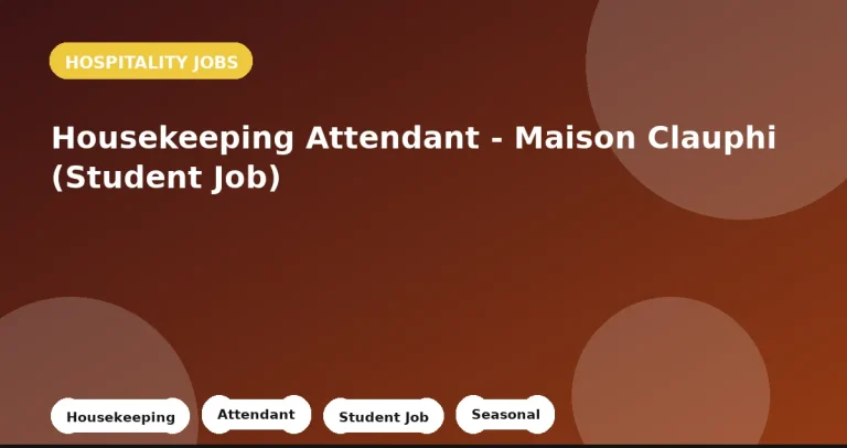 Feature image for the Housekeeping Attendant - Maison Clauphi (Student Job) job listing in Tadoussac