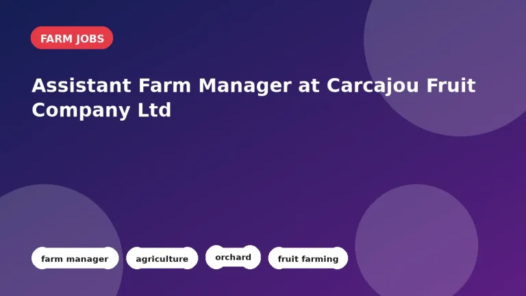 Feature image for the Assistant Farm Manager at Carcajou Fruit Company Ltd job listing in Summerland